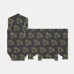 Gold Diamond Modern Design Party Favour Boxes