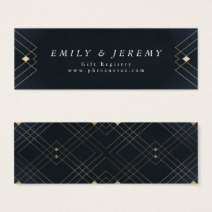 Gold Diamond Navy Geometric Deco Gatsby Wedding