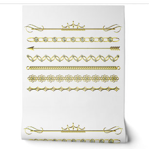 Gold Diamond Ornaments Custom Colour White Wallpaper