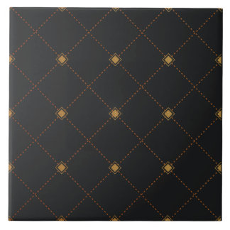 Gold Diamond Pattern Ceramic Tile