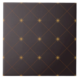 Gold Diamond Pattern Ceramic Tile
