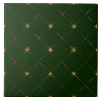 Gold Diamond Pattern Ceramic Tile
