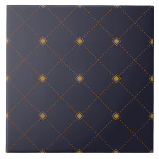 Gold Diamond Pattern Ceramic Tile