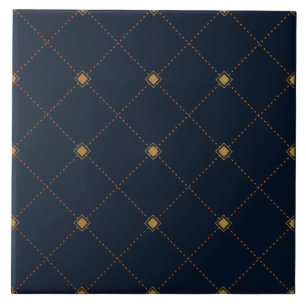 Gold Diamond Pattern Ceramic Tile