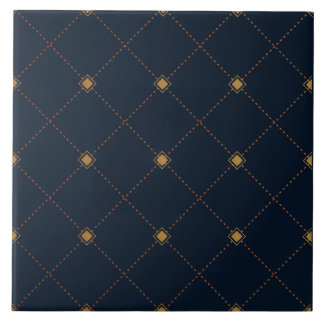 Gold Diamond Pattern Ceramic Tile