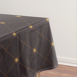 Gold Diamond Pattern Tablecloth