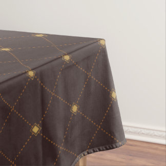 Gold Diamond Pattern Tablecloth