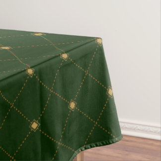 Gold Diamond Pattern Tablecloth