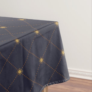 Gold Diamond Pattern Tablecloth