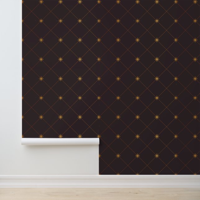 Gold Diamond Pattern Wallpaper (Application)