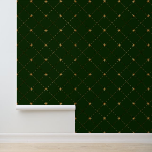 Gold Diamond Pattern Wallpaper (Application)