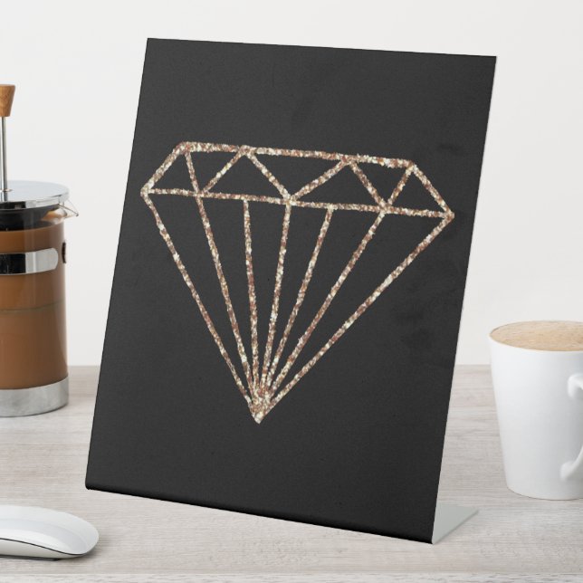 Gold Diamond  Pedestal Sign (In SItu)