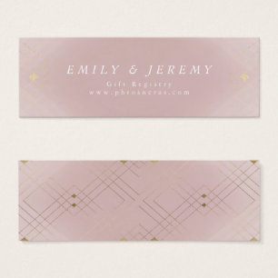 Gold Diamond Pink Geometric Deco Gatsby Wedding