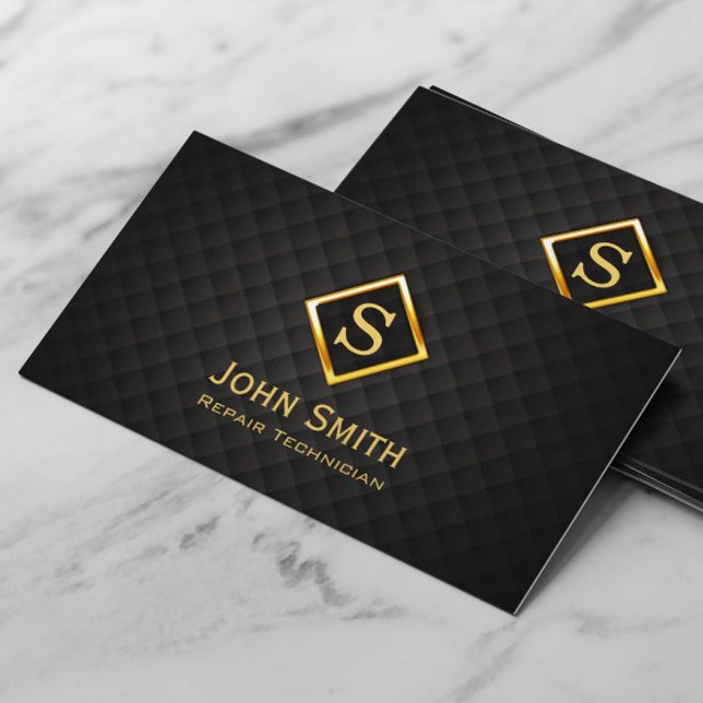 Gold Diamond Repair Technician Business Card (Creator Uploaded)