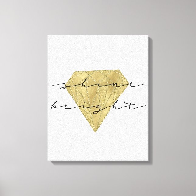 Gold Diamond Shine Canvas Print (Front)