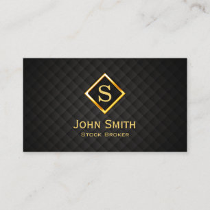 Gold Diamond Stock Broker Business Card