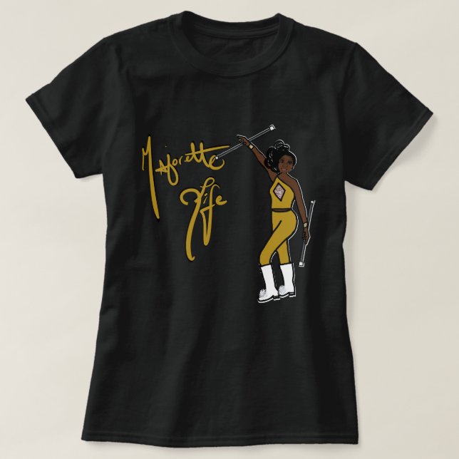 Gold Diamond Twirl Girl T-Shirt (Design Front)