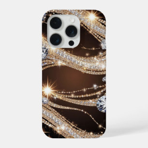 💎 Gold Diamond Waves ✨ Luxe Shimmer Abstract 💎 iPhone 15 Pro Case