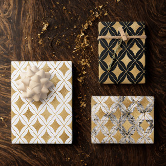 Gold Diamond Wrapping Paper Sheet