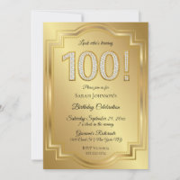 Gold & Diamonds 100th Birthday Anniversary