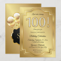 Gold & Diamonds 100th Birthday Anniversary