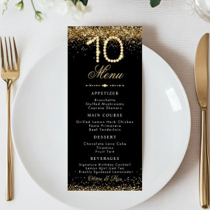 Gold Diamonds 10th Anniversary Dinner Flat Menu