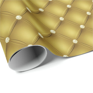 Gold Diamonds Christmas Wrapping Paper
