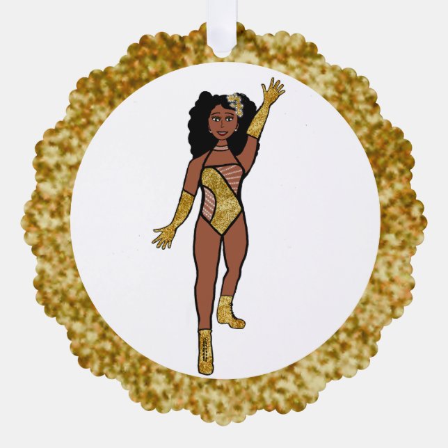 Gold & Diamonds Dancer Ornament Card A (Front)