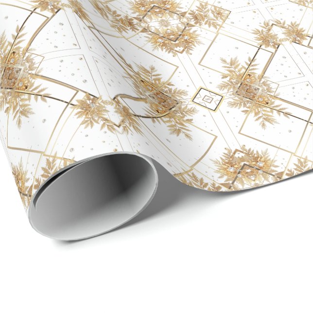  Gold Diamonds  Wrapping Paper (Roll Corner)