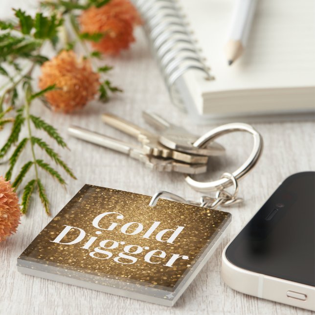 Gold Digger keychain gift (Front Right)