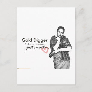 gold digger postcard
