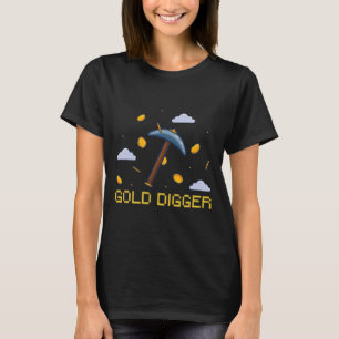Gold Digger Treasure Hunting Gold Digging Pixelate T-Shirt