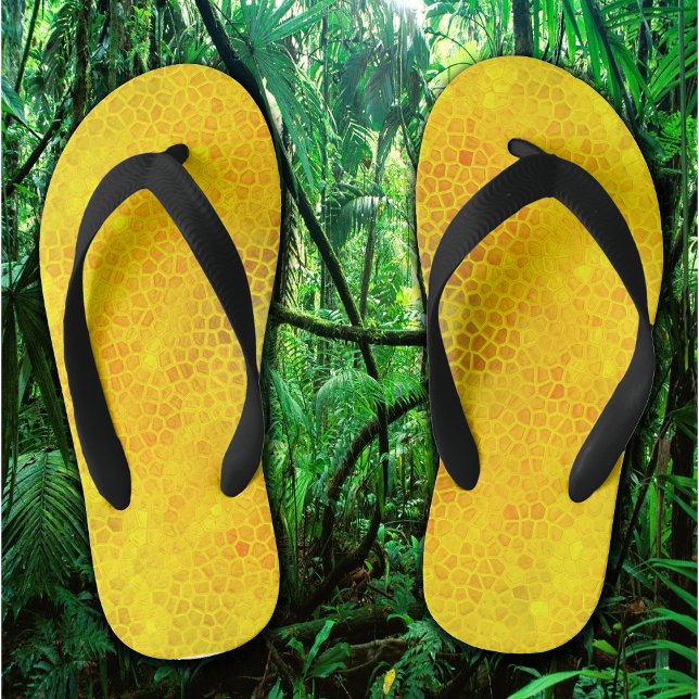 Gold Dinosaur Hide Kid's Flip Flops (Gold Dinosaur Hide Kids Flip Flops)