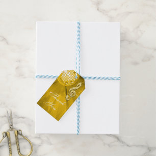Gold Disco Ball and Heels 20th Birthday Gift Tags