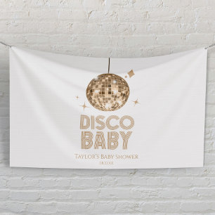 Gold Disco Ball 'Disco Baby' Baby Shower Banner