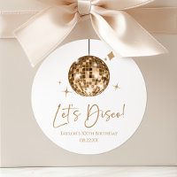 Gold Disco Ball Let's Disco Birthday Party