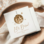 Gold Disco Ball Let's Disco Birthday Party Napkin<br><div class="desc">These are Gold Disco Ball Let's Disco Birthday Party Paper Napkins!</div>