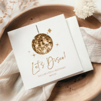 Gold Disco Ball Let's Disco Birthday Party