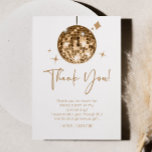 Gold Disco Ball Let's Disco Birthday Party Thank You Card<br><div class="desc">This is a Gold Disco Ball Let's Disco Birthday Party Thank You Card!</div>