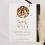 Gold Disco Ball Sweet Sixty 60th Birthday Party Invitation<br><div class="desc">This is a Gold Disco Ball Sweet Sixty 60th Birthday Party Invitation!</div>