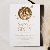Gold Disco Ball Sweet Sixty 60th Birthday Party