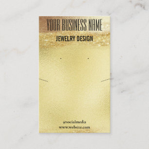 Gold DIY Necklace Earring Display Holder Business Card