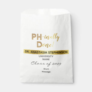 Gold Doctorate PhD Graduation Ceremony Party Favour Bags