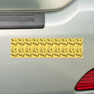 gold dolar bumper sticker