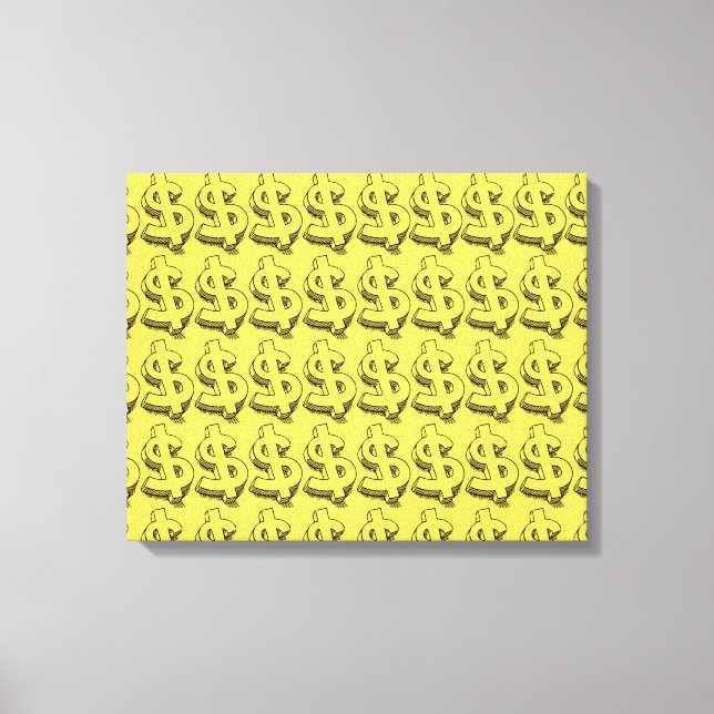 gold dolar canvas print (Front)
