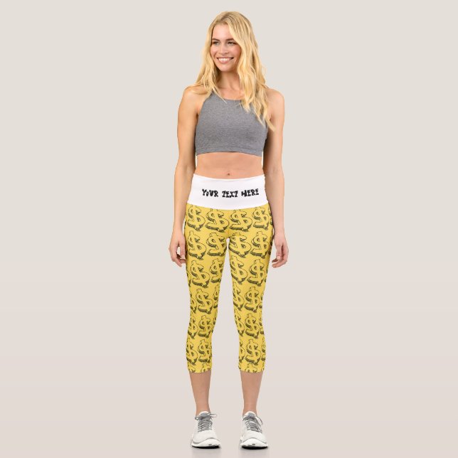 gold dolar capri leggings (Front)
