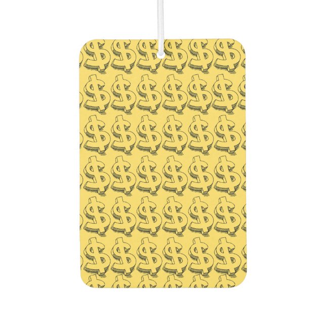 gold dolar car air freshener (Front)
