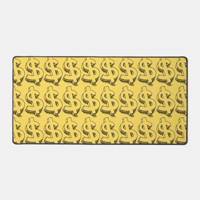 gold dolar desk mat (Front)