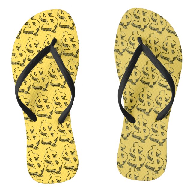 gold dolar flip flops (Footbed)