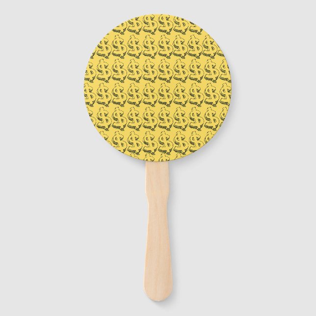 gold dolar hand fan (Front)